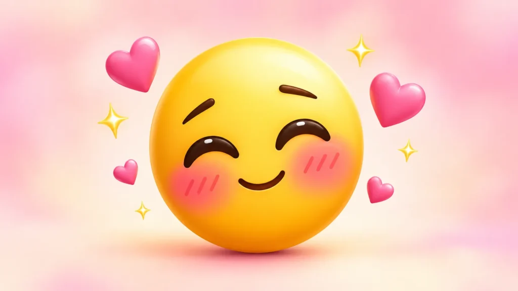 emoji blushing