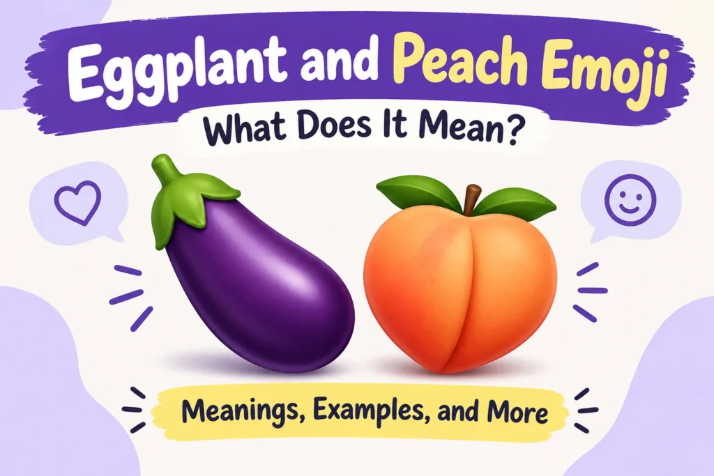 eggplant and peach emoji