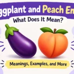eggplant and peach emoji