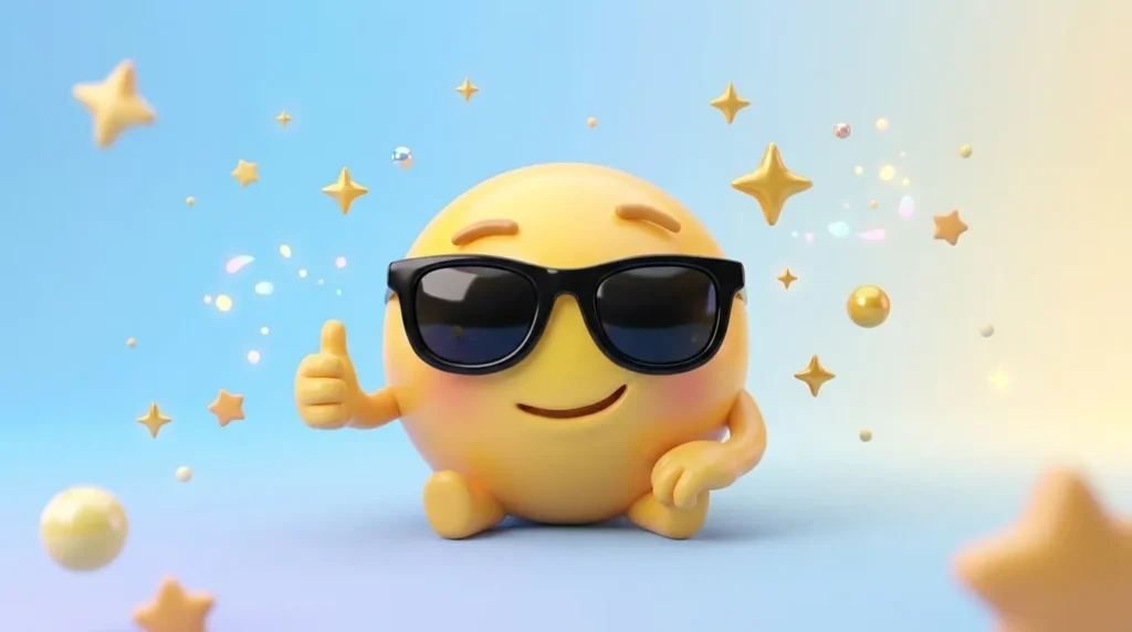 emoji with sunglasses meaning